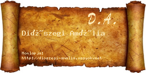 Diószegi Amália névjegykártya