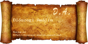Diószegi Amália névjegykártya